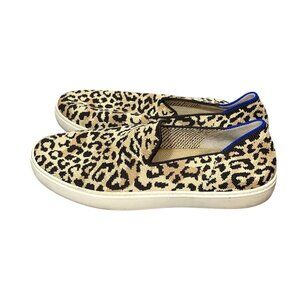 Rothy's Leopard Print Animal Print Slip-On Sneakers Shoes Women size 9